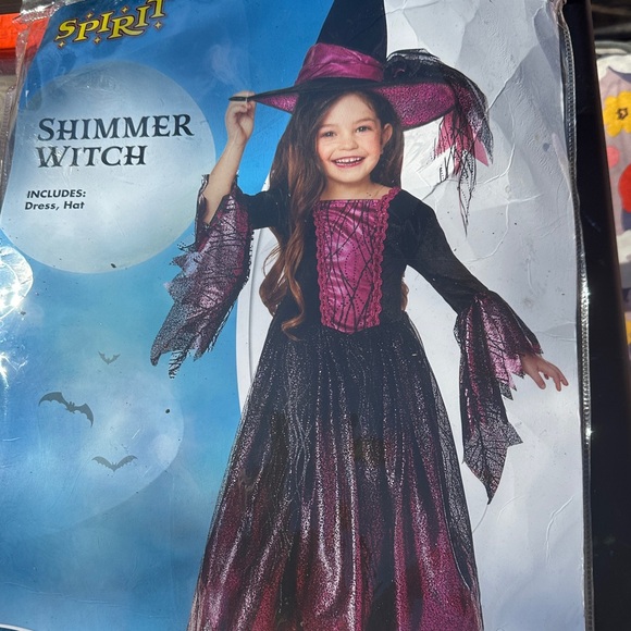🎃 Spirit Enchanted Witch Costume for Kids - Pink and Black - Picture 1 of 4